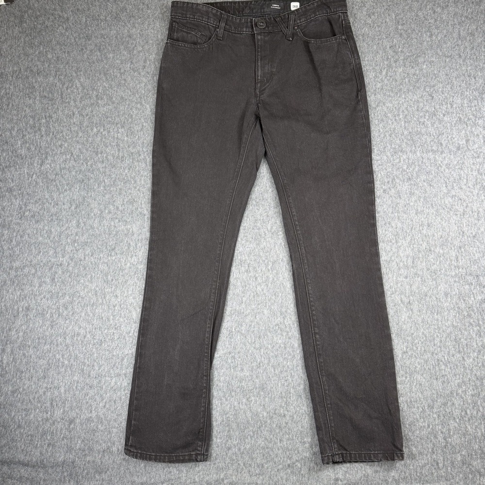 Volcom Vorta Black Slim Straight Jeans Men's 32x31 Grunge Skater